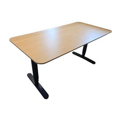 (160x80) IKEA Bekant el hev/senk i lyst tre