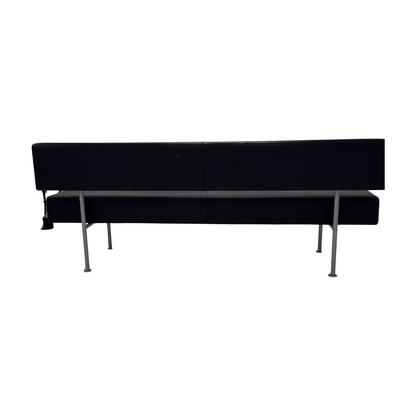Materia Longo sofa trukket i svart skinn