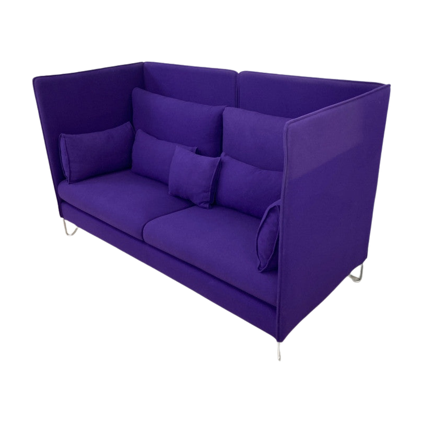 (184x90x112) Cármenes høyrygget sofa i lilla, ull