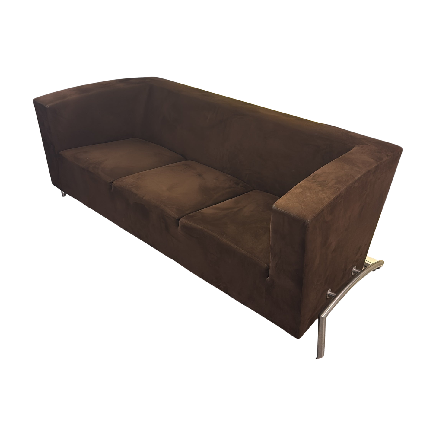 Sofa i brun, kromben