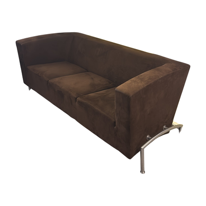 Sofa i brun, kromben