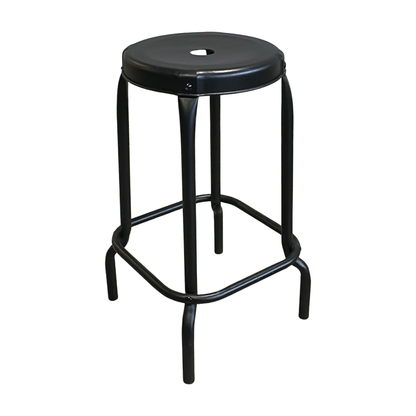 RÅSKOG barkrakk fra IKEA i svart, sete i metall