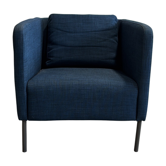 EKERÖ Lenestol fra IKEA i blå, løs ryggpute
