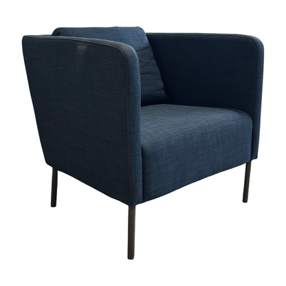 EKERÖ Lenestol fra IKEA i blå, løs ryggpute