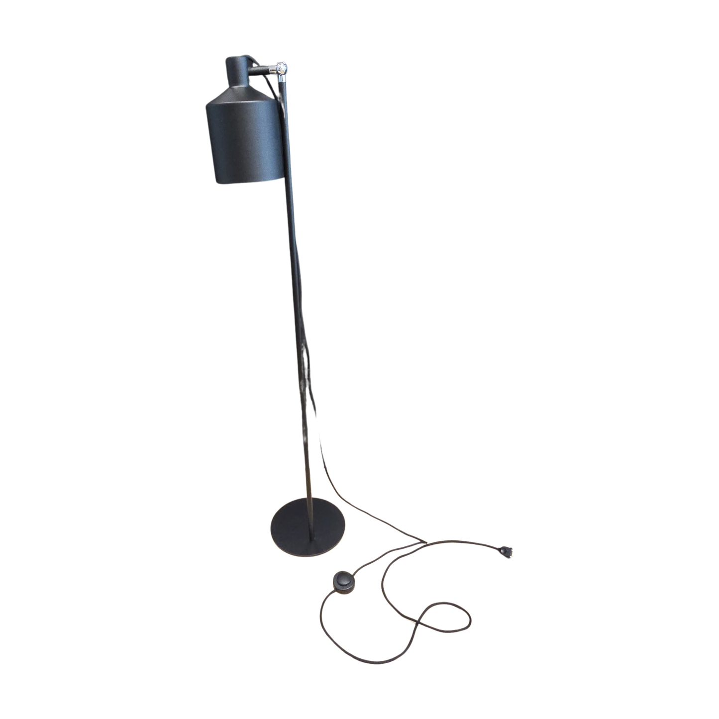 Silo gulvlampe fra zero i svart, vippbar skjerm