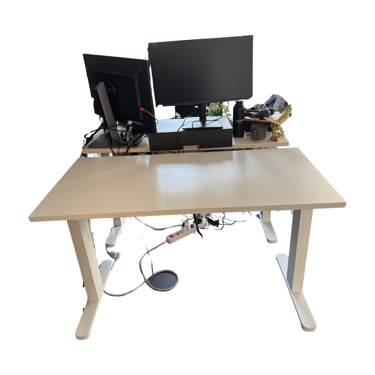(120x60) skrivebord i hvit