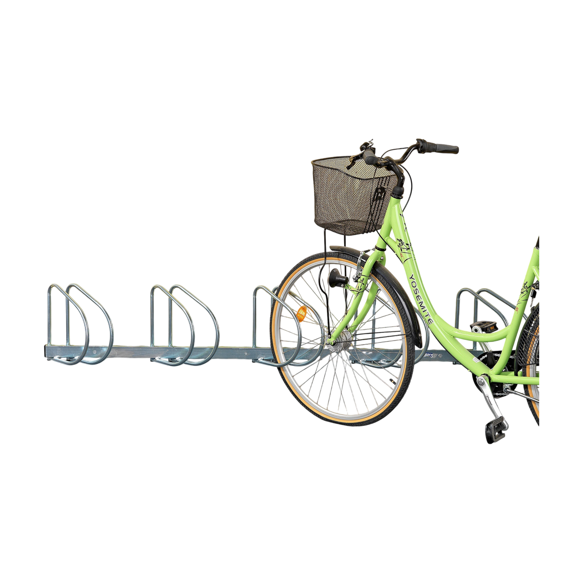 Sykkelstativ BERNARD, 5 plasser, 45° vinkel, B2000 D295 H320 mm fra AJ Produkter