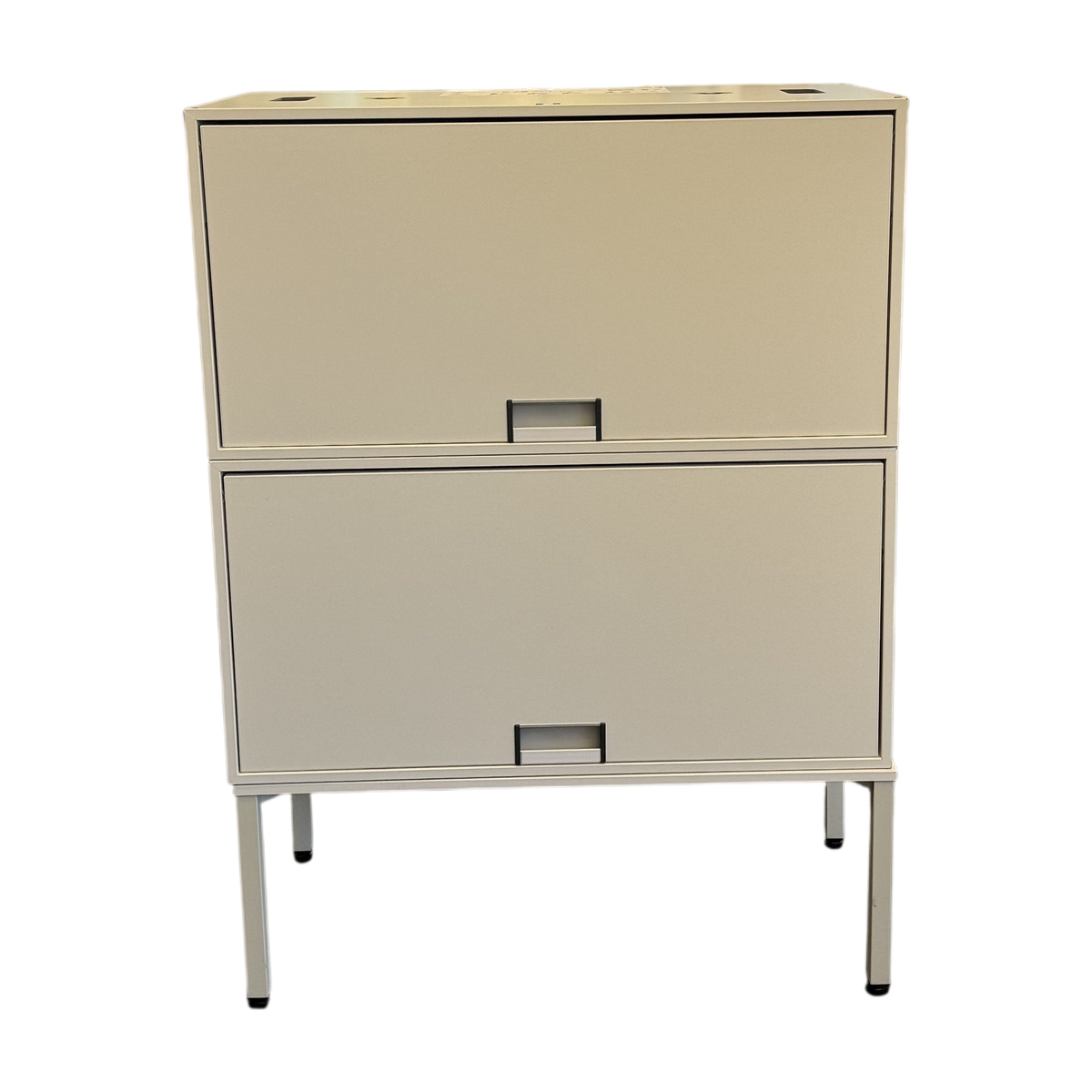 (80x40x110) Steelcase FlexBox modulskap i hvit, 2 skuffer