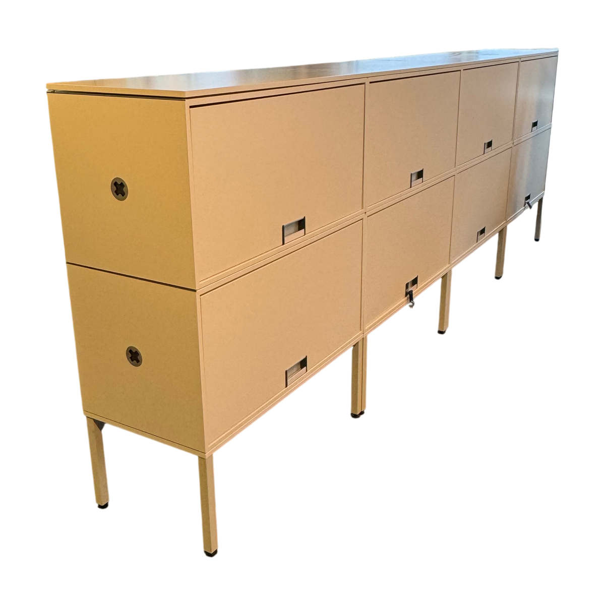 (80x40x110) Steelcase FlexBox modulskap i hvit, 2 skuffer