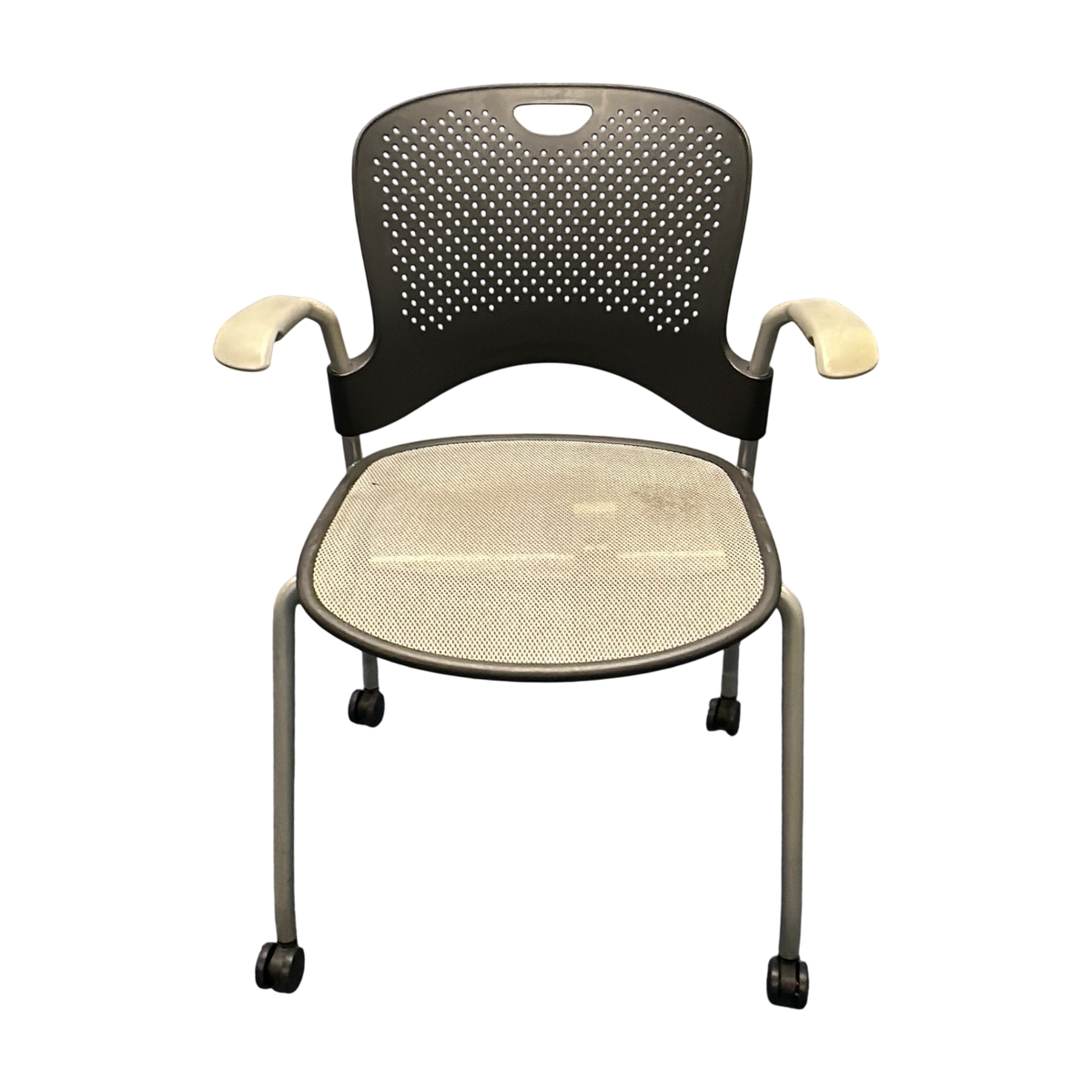 Caper stablestol fra Herman Miller i grå, hjul