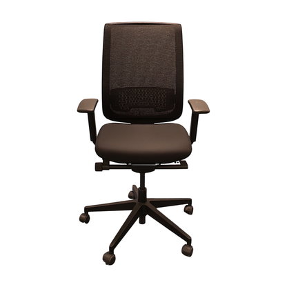 Think kontorstol fra Steelcase i svart, nettrygg