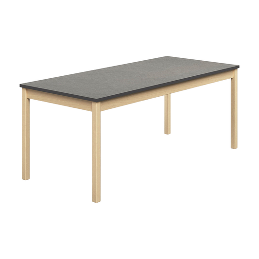 (180x80) AJ Produkter DECIBEL møtebord i mørk grå, lyddempende linoleum