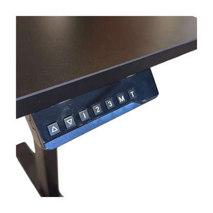 (120x60) Iglo skrivebord i svart, digitalt betjeningspanel med