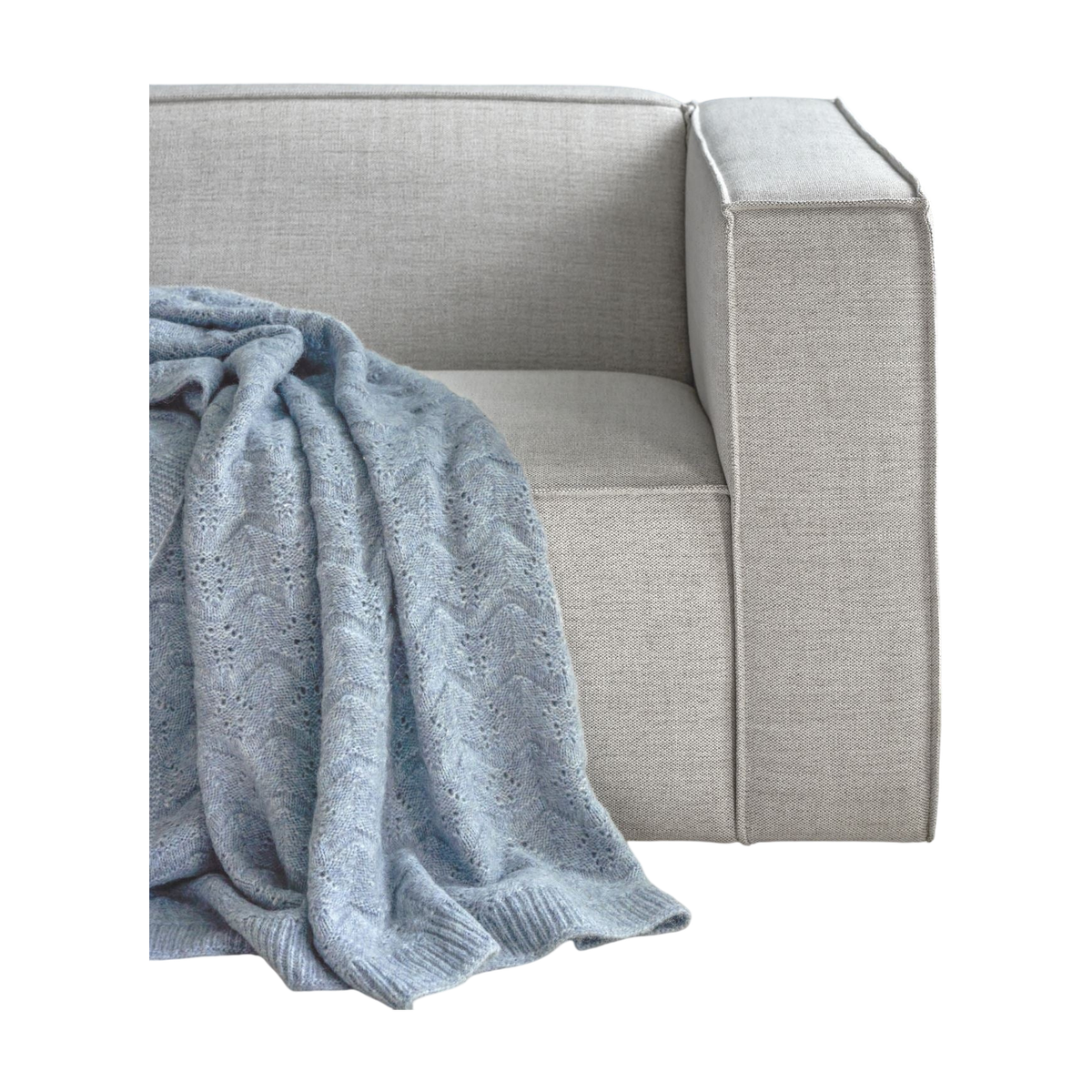Isa modulsofa fra Kid i beige, 1,5-seter, armlene høyre