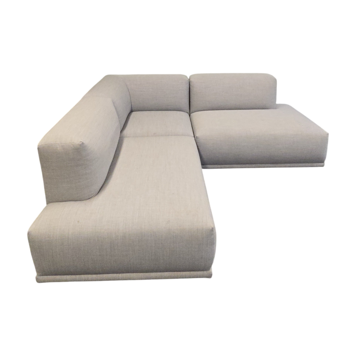 Connect Hjørnesofa fra Muuto i lys grå, åpen ende venstre