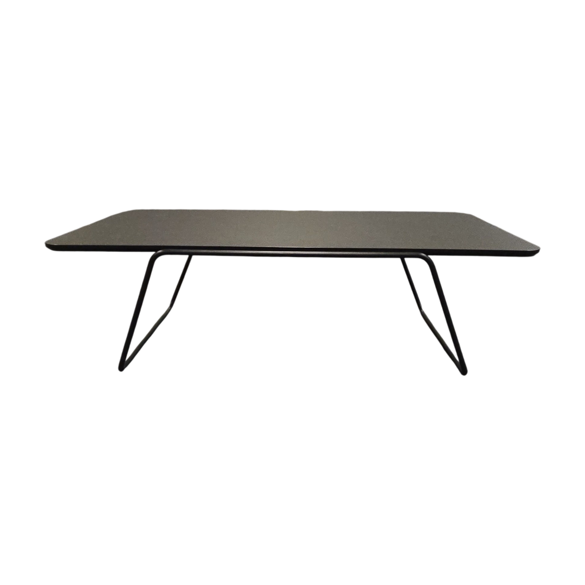 (120x64) sofabord i svart, metallramme