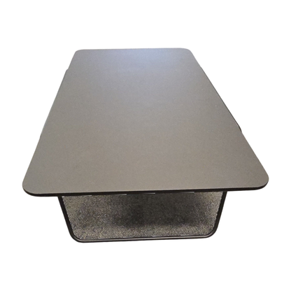 (120x64) sofabord i svart, metallramme