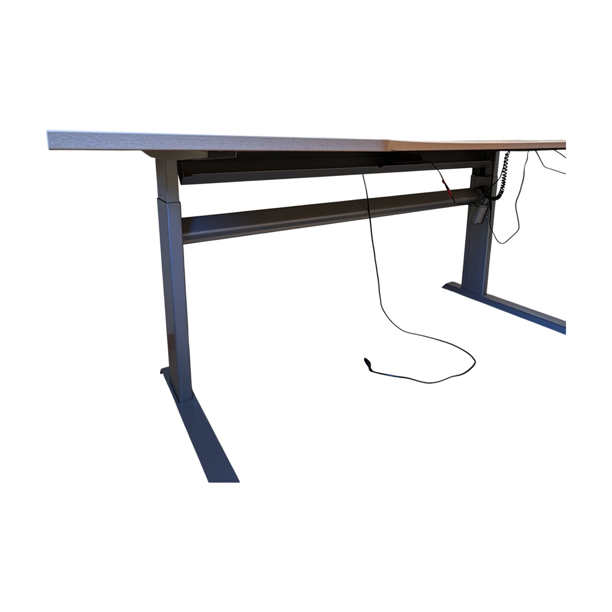 (200x100) skrivebord i bøk, ergonomisk utskjæring