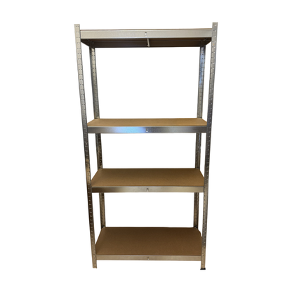 (90x40x180) skap i sølv, 4 hylleplan