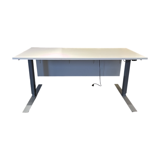 (160x62) el hev/senk skrivebord i hvit