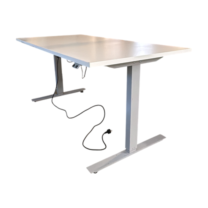 (160x80) el hev/senk skrivebord i hvit