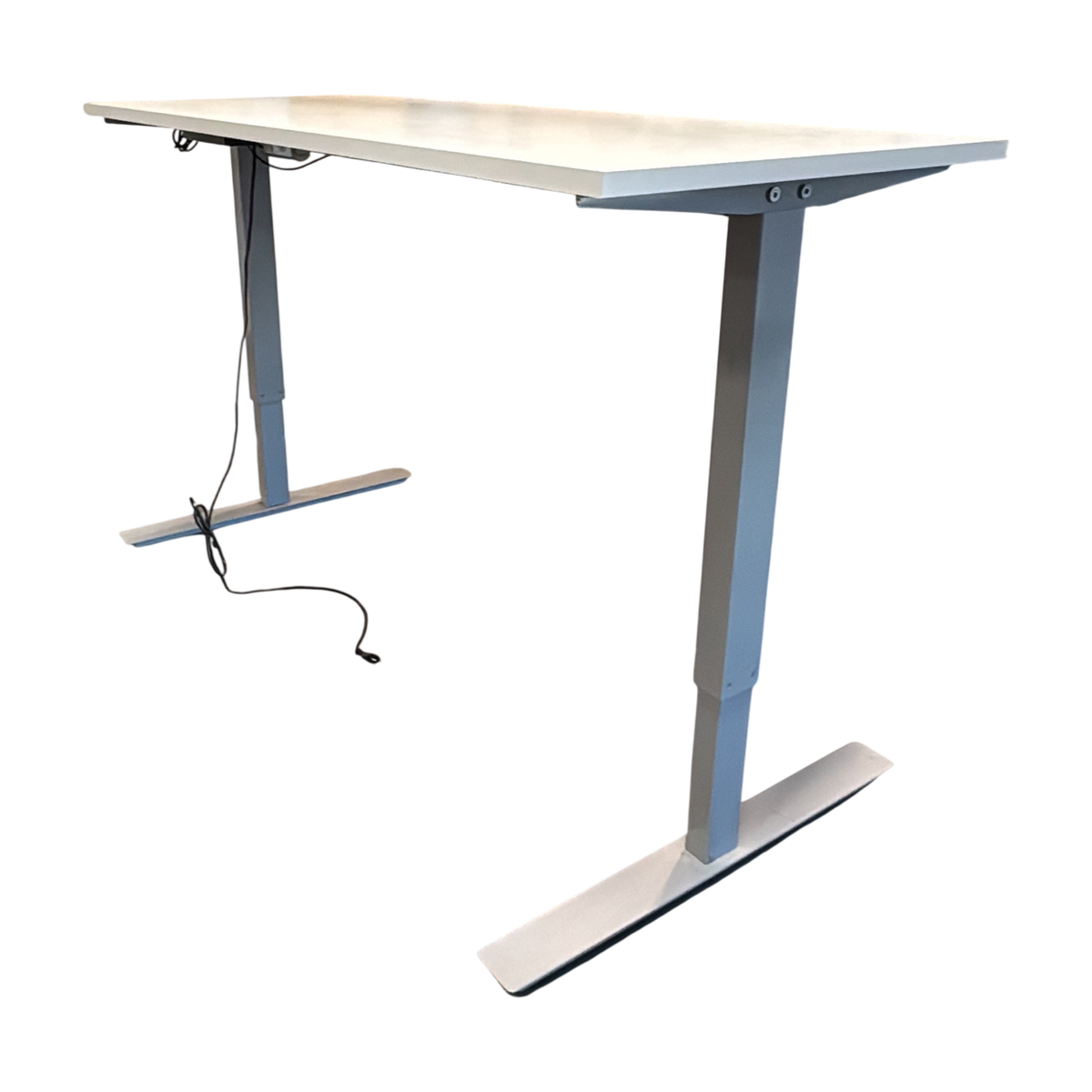 (160x62) el hev/senk skrivebord i hvit