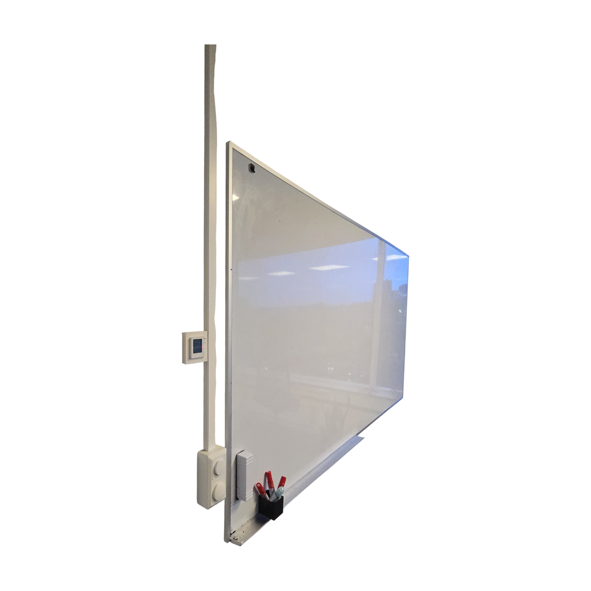 (240x120) Whiteboard i hvit, med pennehylle