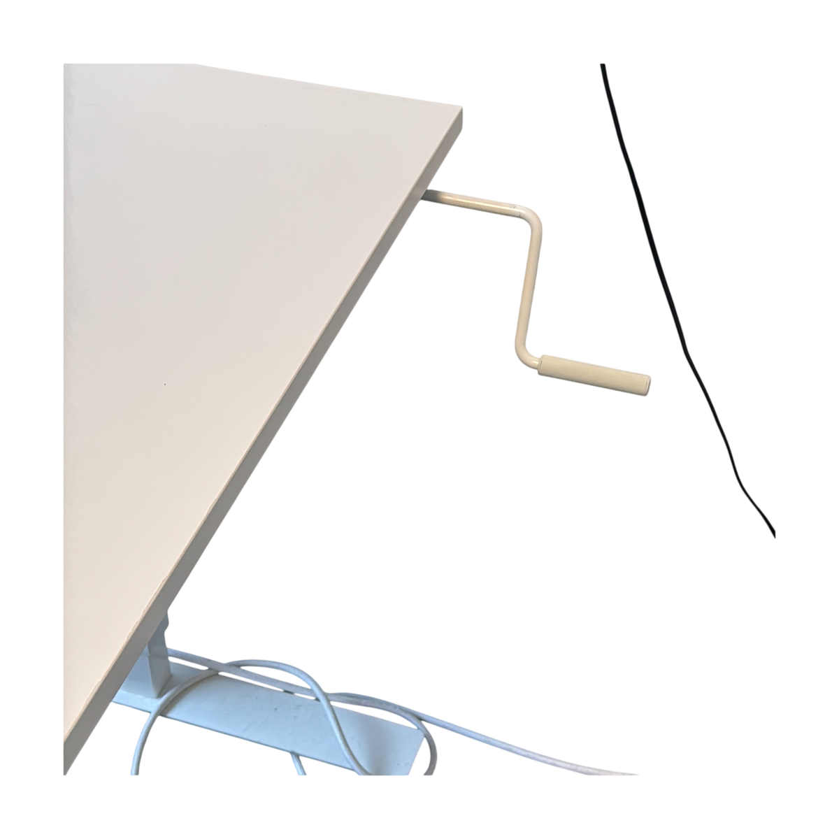 (120x70) IKEA Skarstad hev/senk skrivebord i hvit, manuell