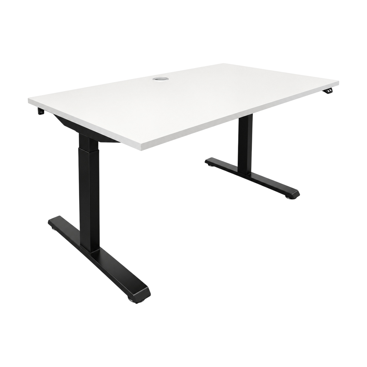 (160x80) Linak el hev/senk i hvit, svart understell