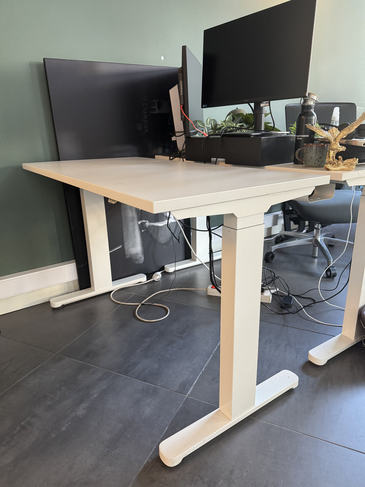(120x60) skrivebord i hvit