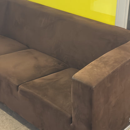 Sofa i brun, kromben