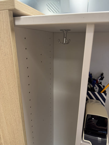 (40x80x125) Kinnarps Space Spoc skap i lyst tre - HØYRE