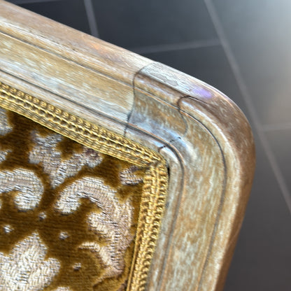Retro lenestol i jacquard-trekk