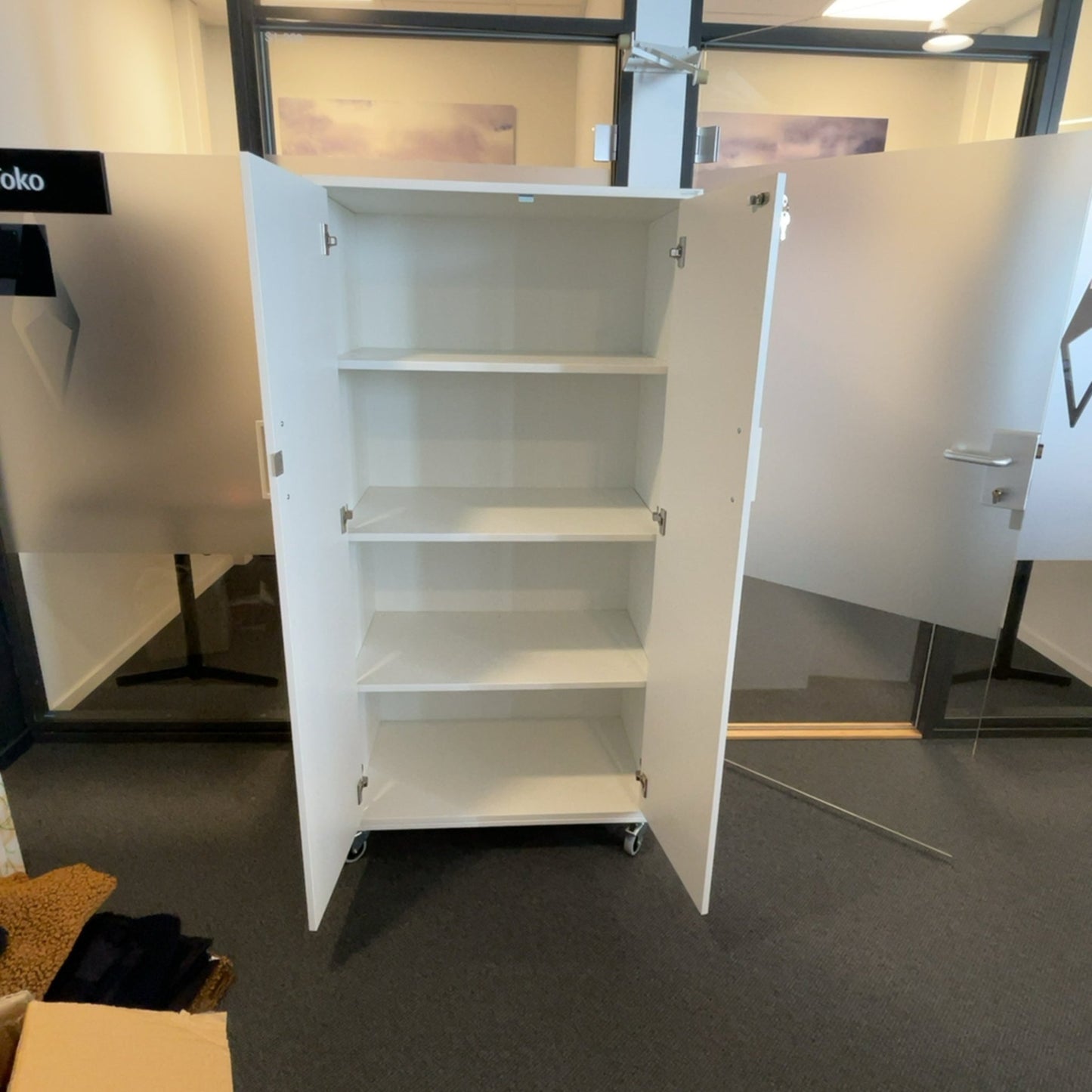 (80x50x162) Haugstad skap i hvit