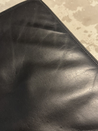 ARTWOOD Sinclair Loungestol i svart, skinntrekk med metallramme