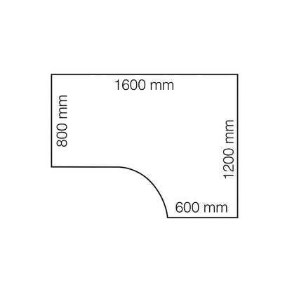 (160x120) AJ Produkter QBUS el hev/senk i eik med venstresving