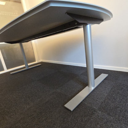 (200x100) Switch møtebord i hvit, tønneformet plate