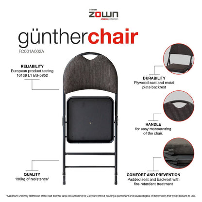 Günther chair konferansestol fra Zown i mørk grå