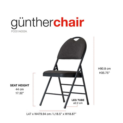 Günther chair konferansestol fra Zown i mørk grå