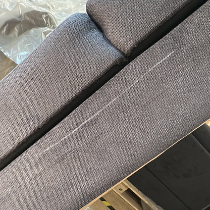 Fakta Sovesofa fra A-Møbler i grå, sjeselong høyre med oppbevaring