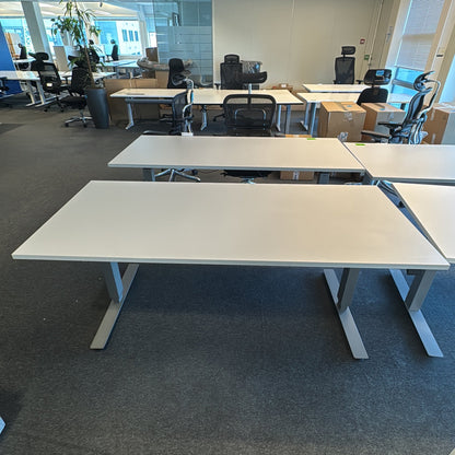 (180x80) El hev/senk i med lys grå/offwhite bordplate