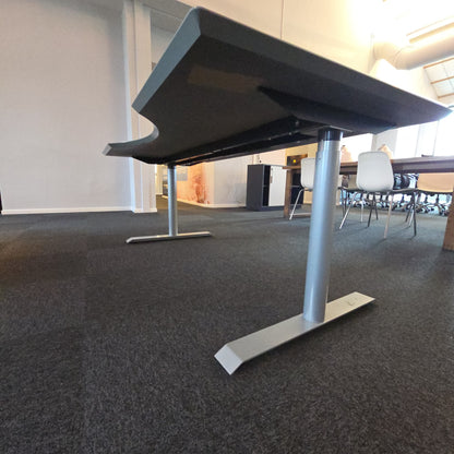 (180x90) Jazz multi hev/senk-bord i lys grå, skråskåret hjørne høyre