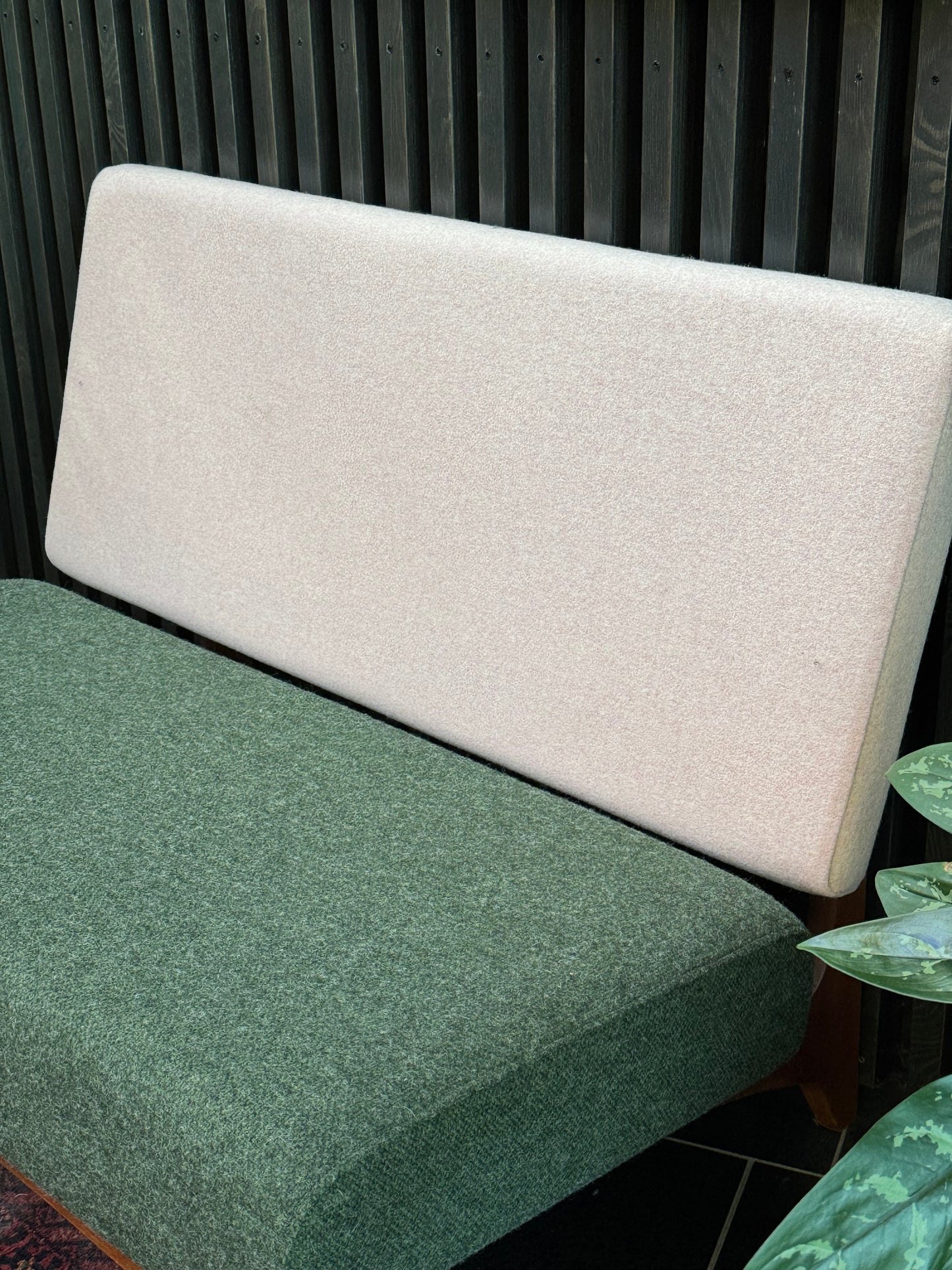 Retro loungesofa i grønn