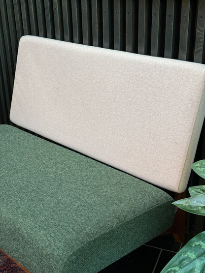 Retro loungesofa i grønn
