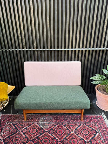 Retro loungesofa i grønn