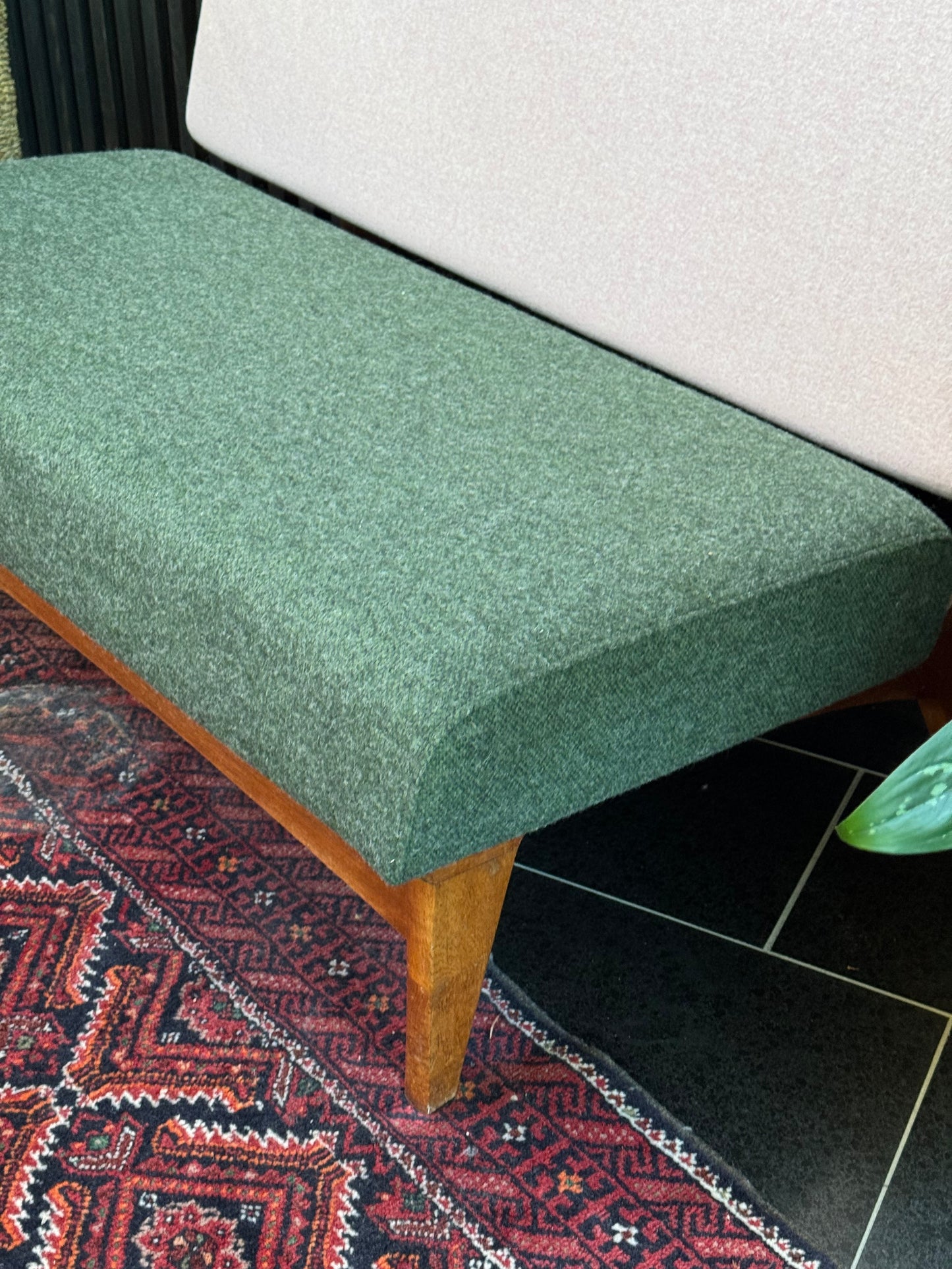 Retro loungesofa i grønn