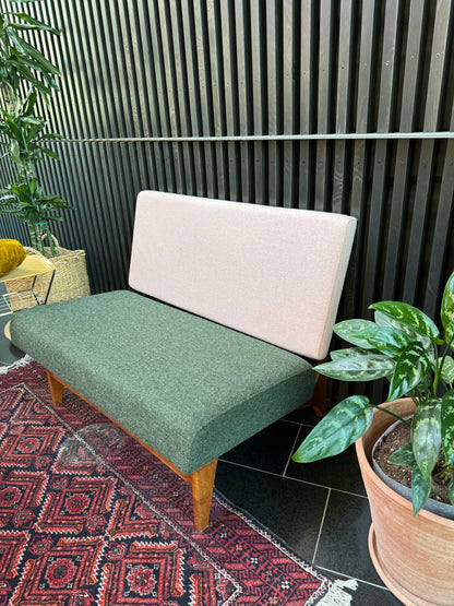 Retro loungesofa i grønn