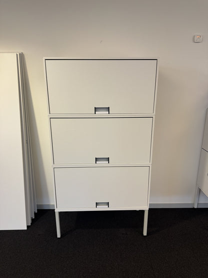 (80x40x110) Steelcase FlexBox modulskap i hvit, 2 skuffer