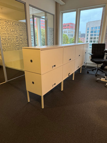 (80x40x110) Steelcase FlexBox modulskap i hvit, 2 skuffer