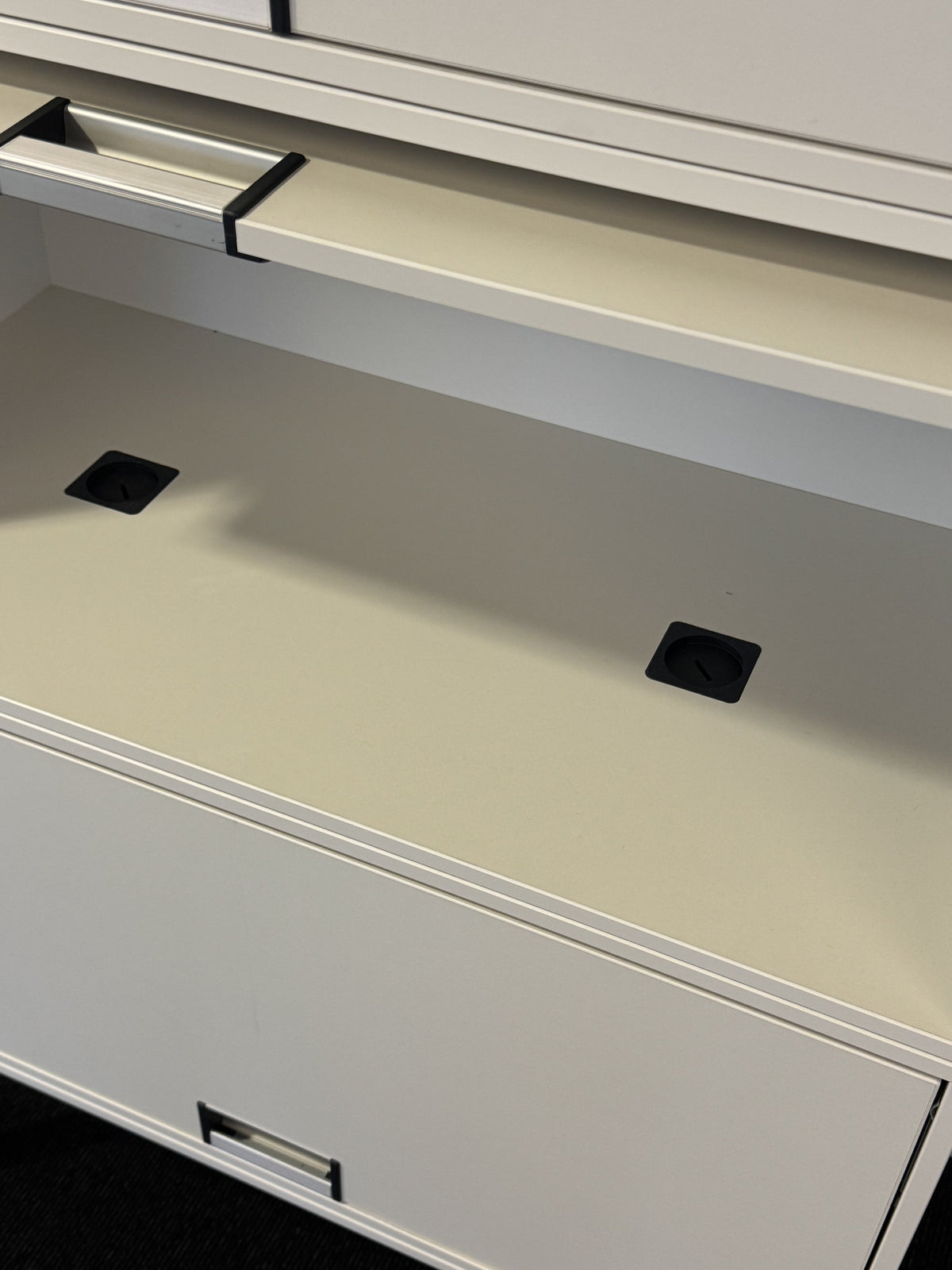 (80x40x110) Steelcase FlexBox modulskap i hvit, 2 skuffer